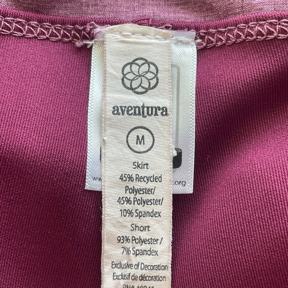 Aventura Skort Heathered Plum/Pink Sz‎ M Elastic Waist Athletic Athleisure Gym - Picture 7 of 8